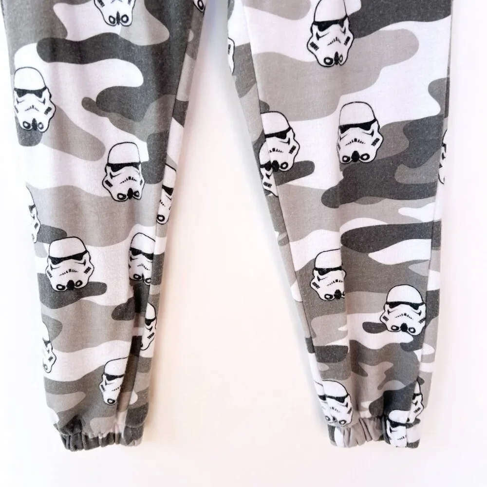 NWT Chaser Star Wars  Grey Camo Stormtrooper Toss Slouchy Pant Kids Size 8